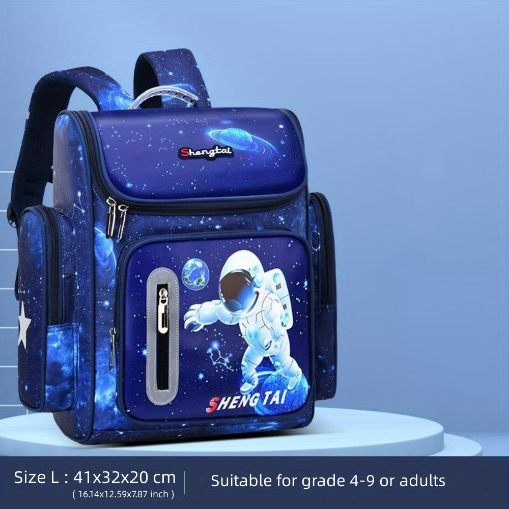 School Backpacks Boys Space Astronaut Backpack with Lunch Bag and