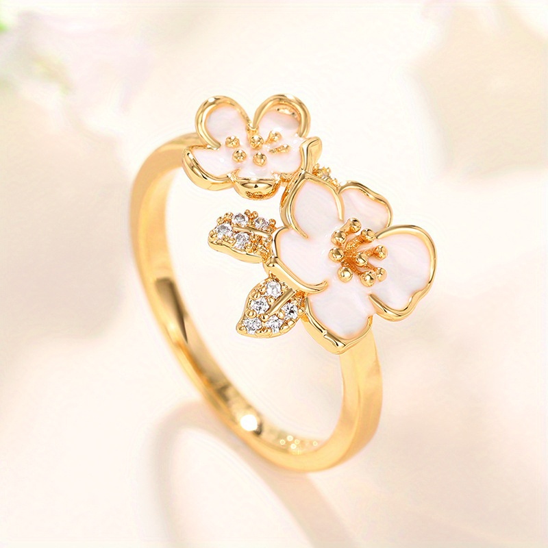 Sweet Floral Fashion Elegant Women's Ring, Stylish Temperament Women's Ring, Ring