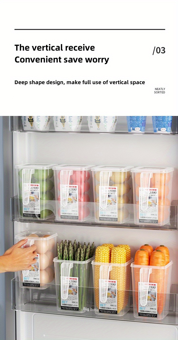4pcs Refrigerator Side Door Storage Boxes, Certified Food-Grade