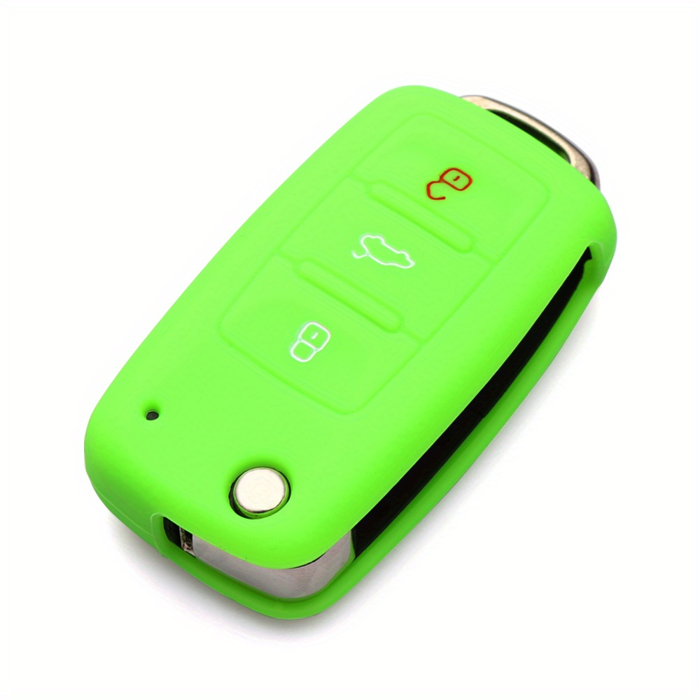 Car Key Case 3 Buttons Silicone Remote Flip Key Fob Silicone - Temu