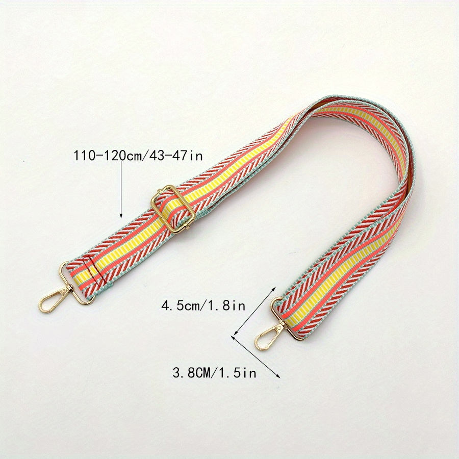 Purse Strap, Replacement Crossbody Shoulder Strap Adjustable, 1.5'' Wide  Strap Classic Vintage Pattern for Handbag