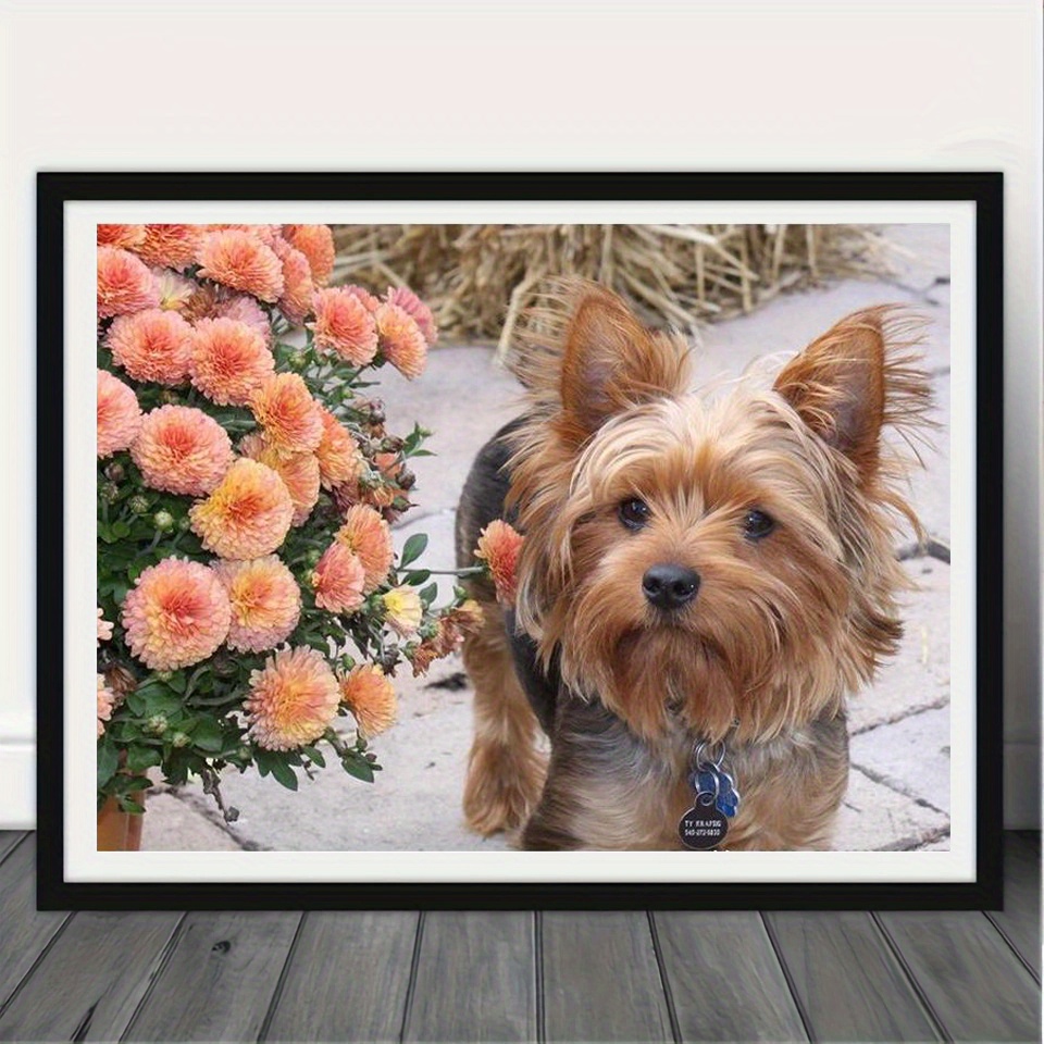 Diy 5d Diamond Painting Kit Cute Dog Painting Wall Art Decor - Temu