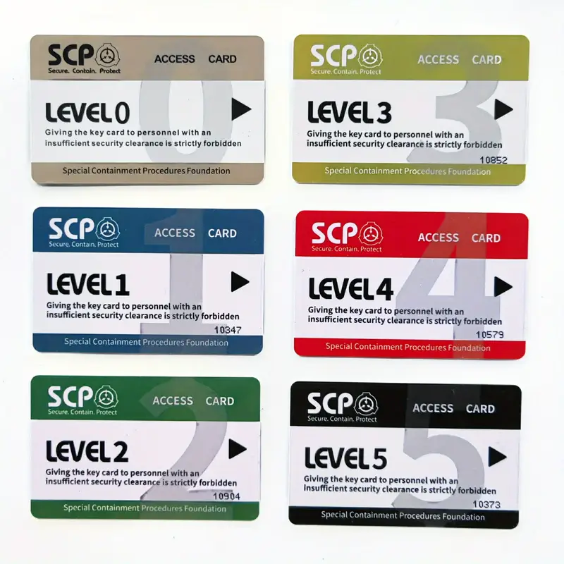 SCP Foundation Secure Access Keycard ID Card Badge Cosplay 