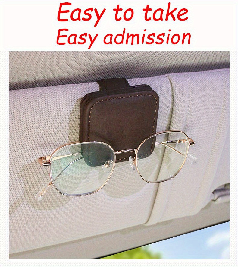 Multifunktionale Auto Brillen Clip Leder Auto Sonnenblende - Temu