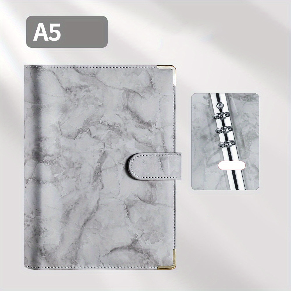 A5 Pu Leather Binder Notebook 100 Sheets Dawling Paper Refillable Personal Planner Budget Binder With Metal Buckle