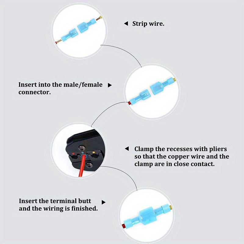 Disconnects Spade Male/female Quick Wire Crimp Terminal - Temu