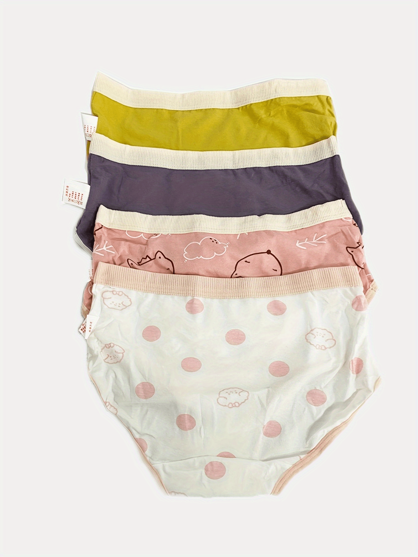 5 Pcs/lot Children's Underwear Small Dot Triangle Cotton Underwear