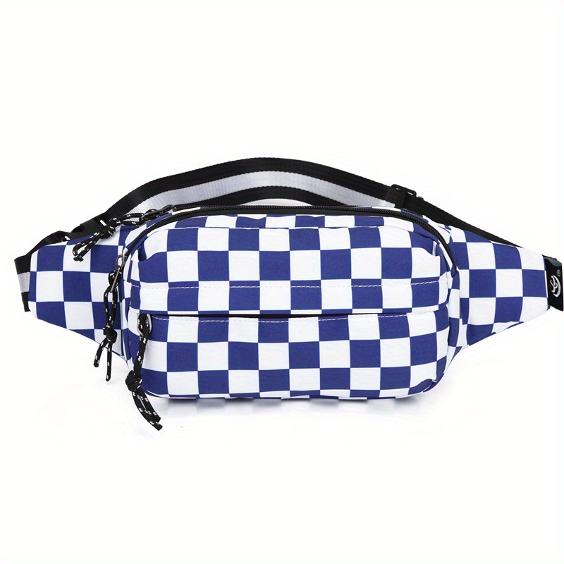 Checkered Pattern Zipper Makeup Bag, Travel Cosmetic Bag, Makeup Brush Holder  Organizer - Temu