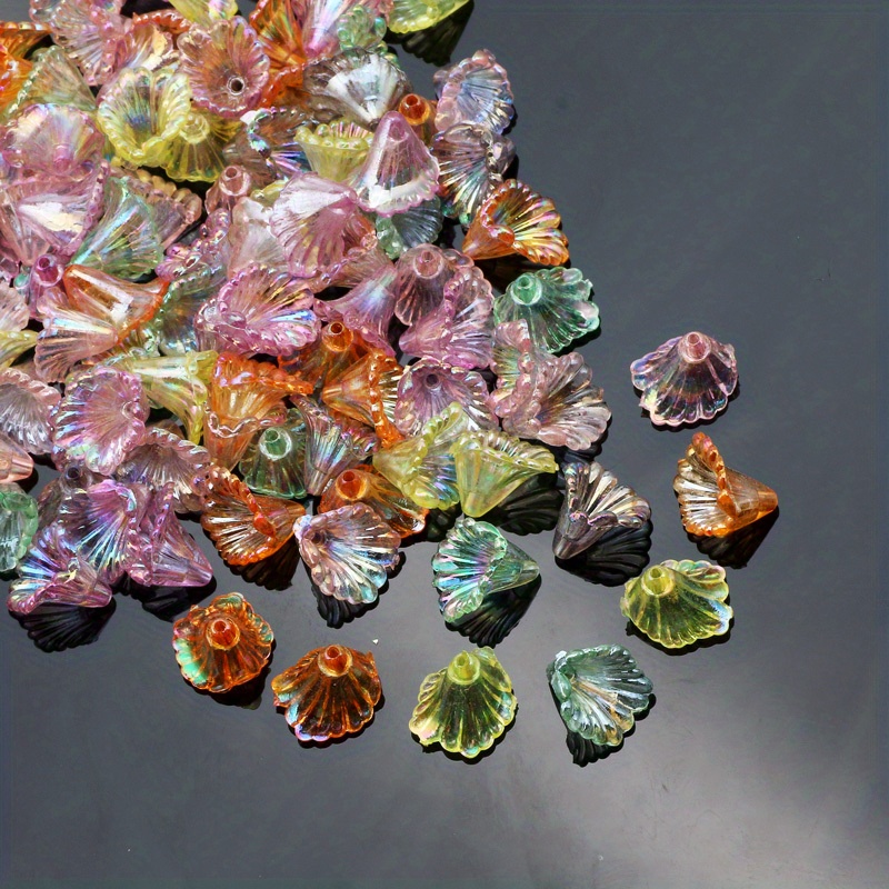50 Mixed Color Ab Acrylic Beads In The Size Of 11x13mm For Making Loose Spacer Beads, Jewelry, Handmade Bracelets, Necklaces, And Curtain Pendants