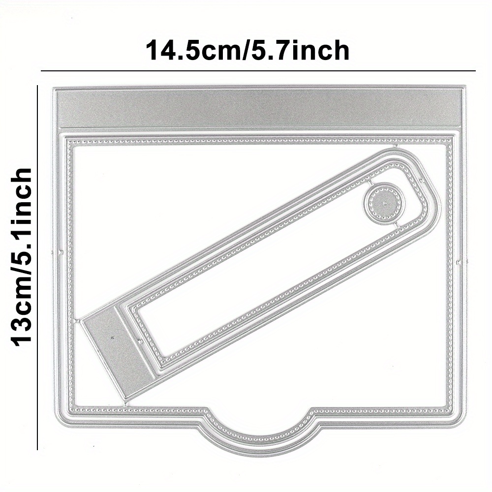 Image of Rectangular Waterfall Flap Die Cut Set Cutting Dies For Diy Scrapbooking Album Card Making Decoration Paper Craft Supplies Metal Die Cuts Knife Mold