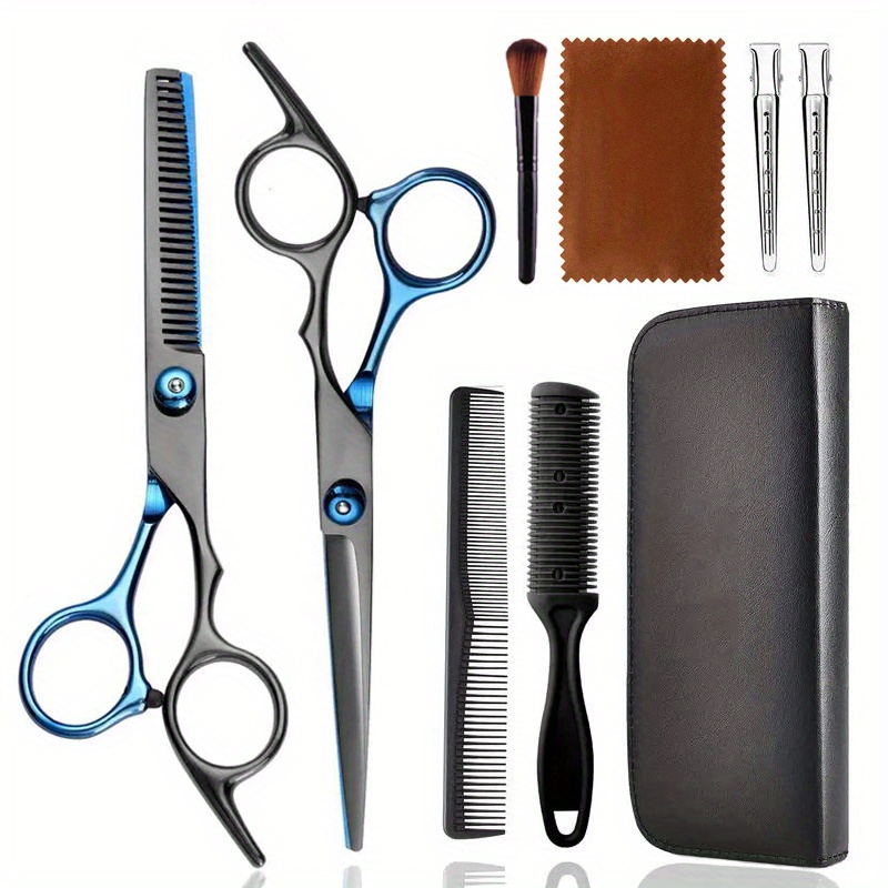 professional hair cutting scissors kit barber shears set with hair scissors thinning shears salon haircut scissors hair cutting shears for men women pets details 1