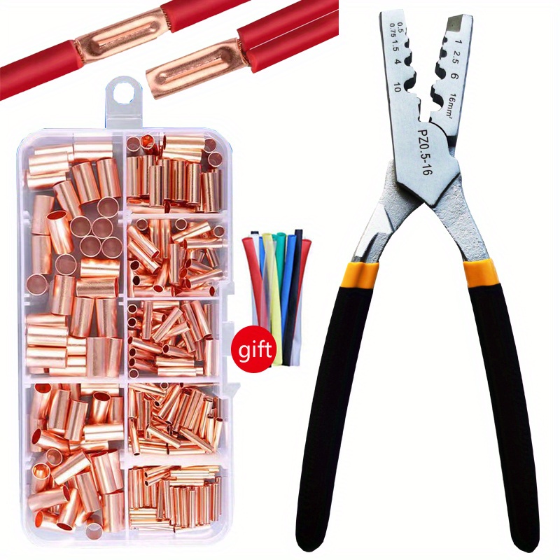 Copper Connecting Pipe Kit Crimping Pliers Perfect Wire - Temu