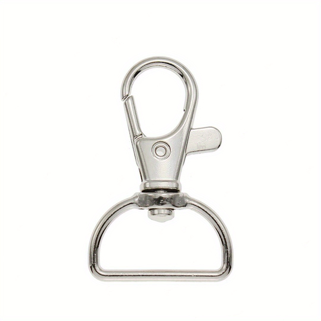 10pcs Swivel Clasp Bag Keychain Hook Zinc Alloy With D Ring Lanyard