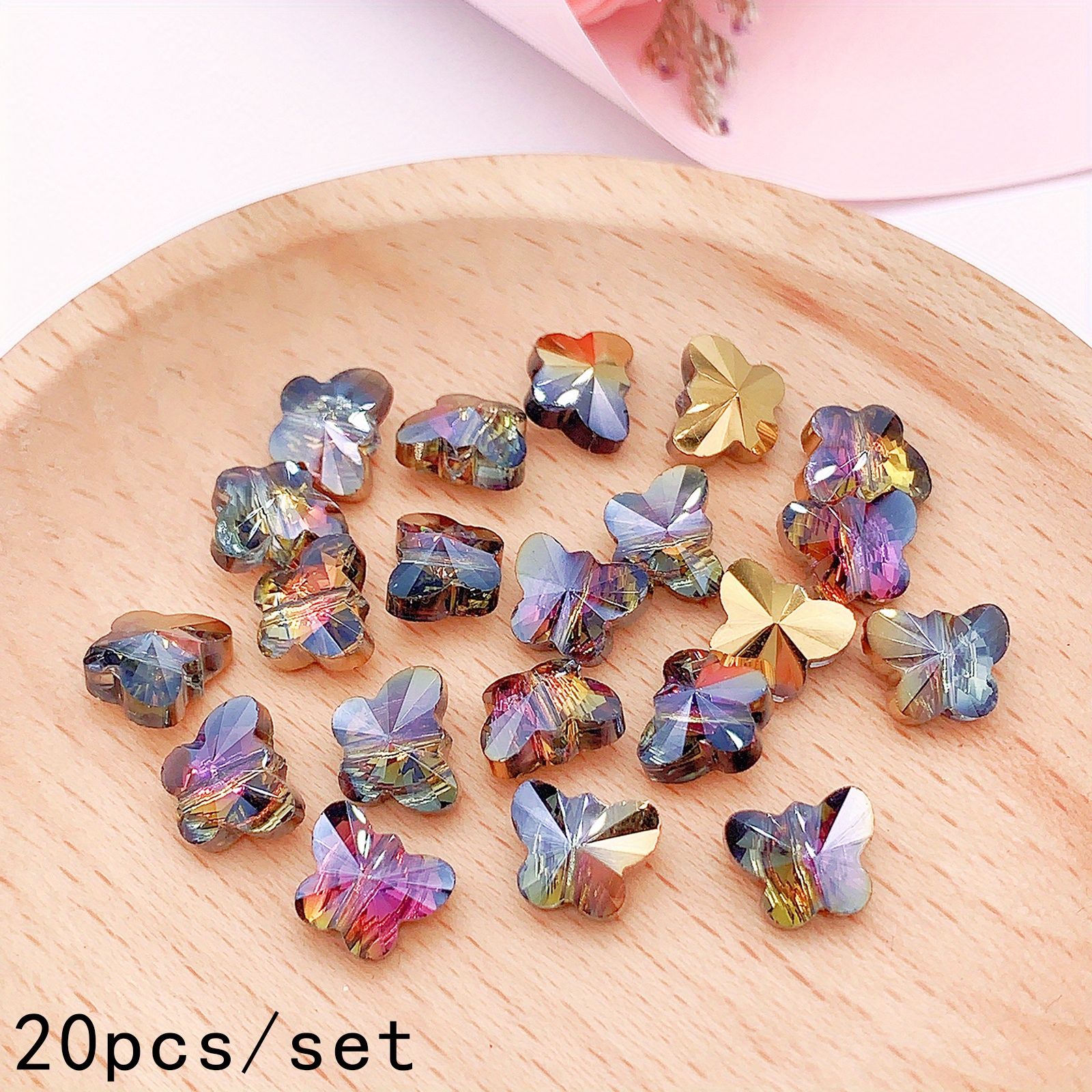 10MM/14MM Butterfly Beads Glass Crystal Beads Wholesale For DIY