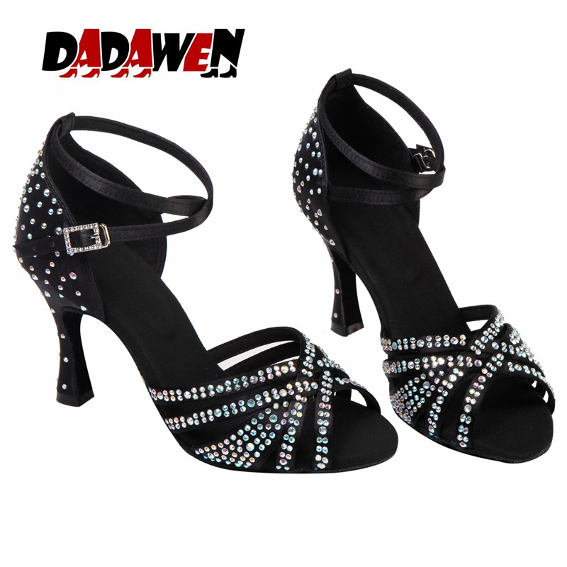 Scarpe Da Ballo Latino Per Donna - Sandali Con Tacco 5cm O 7cm, Pelle Sintetica, Eleganti - Foto 6