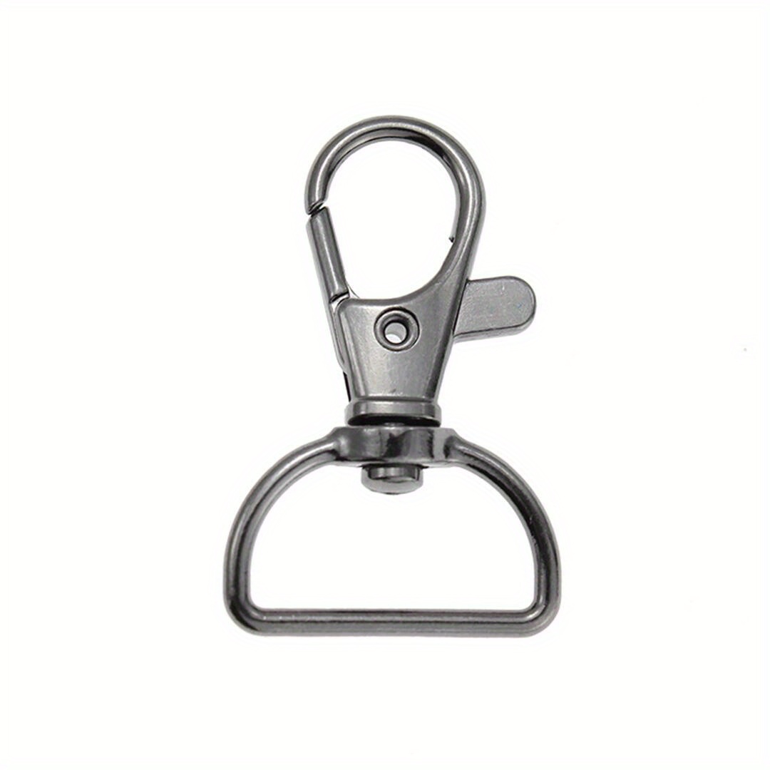 Silver D-Ring Swivel Snap Hook - Mult Sizes