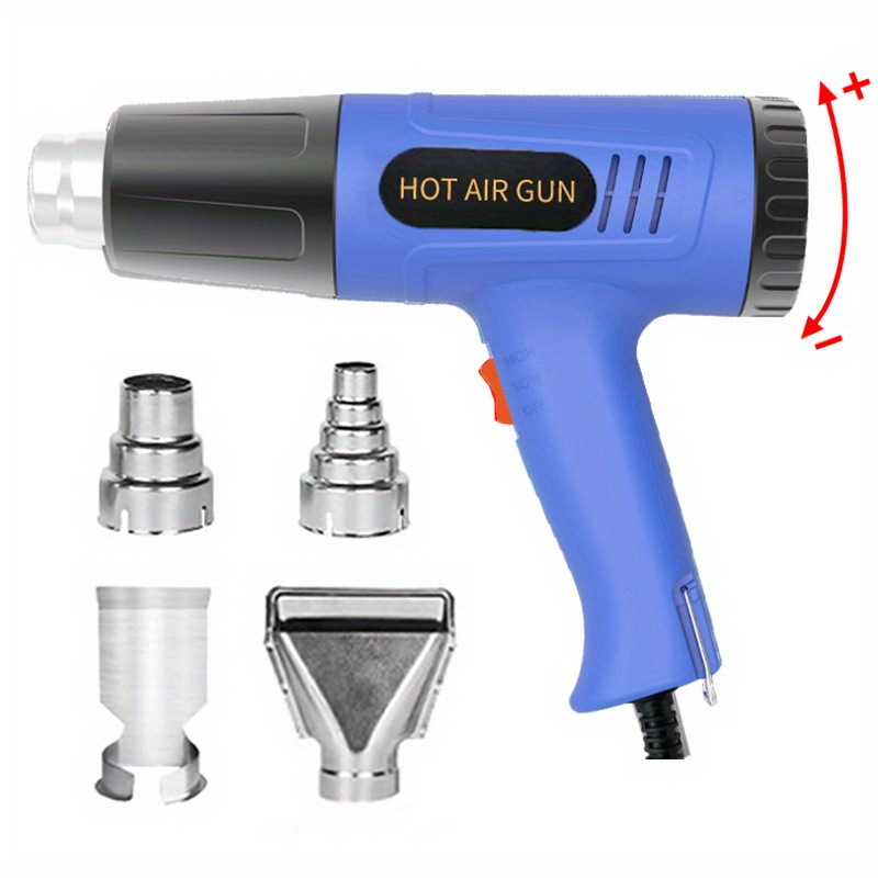 Soudure Plastique 1600W, Pistolet à Air Chaud 20 ℃ - 600 ℃ de Soudeur en  Plastique à Contrôle de Température Variable Kit