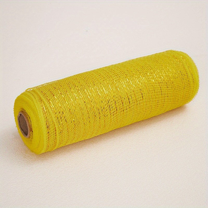 Floral Mesh Wrap Solid Color Yellow ( 10 Inch x 10 Yards