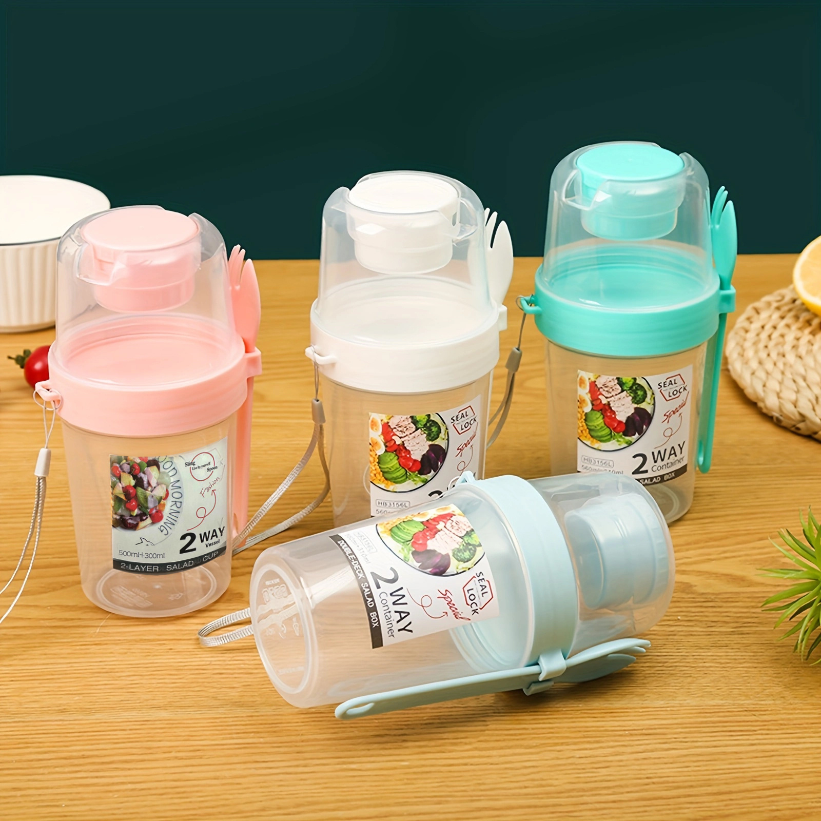 Plastic Salad Cup Salad Shaker, Carry-on Light Food Breakfast