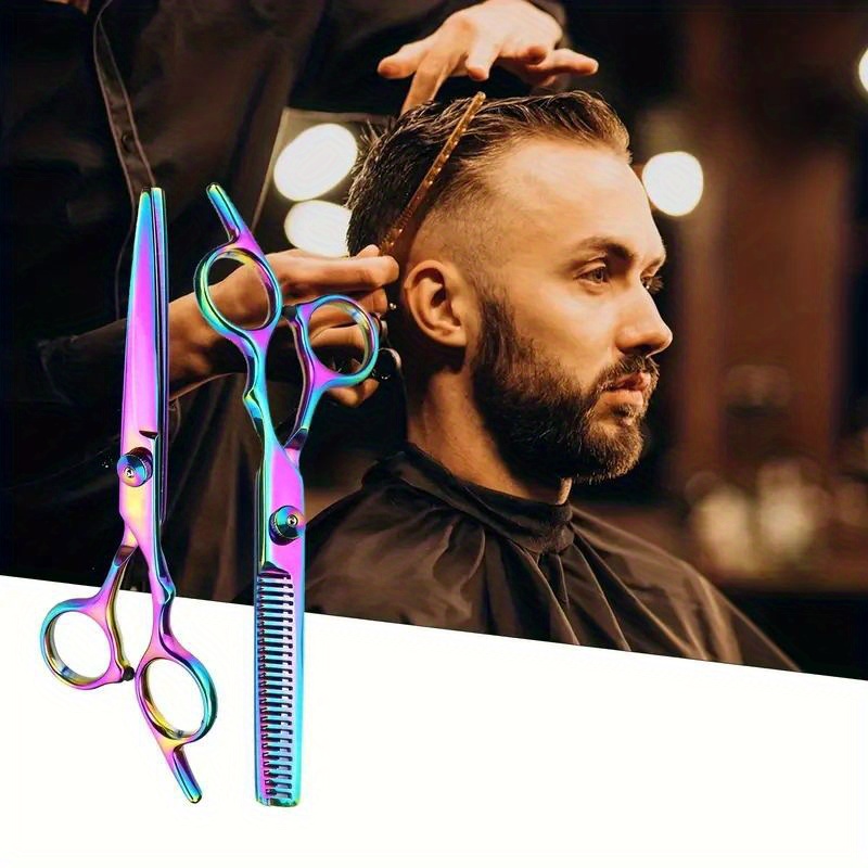 professional hair cutting scissors kit barber shears set with hair scissors thinning shears salon haircut scissors hair cutting shears for men women pets details 5