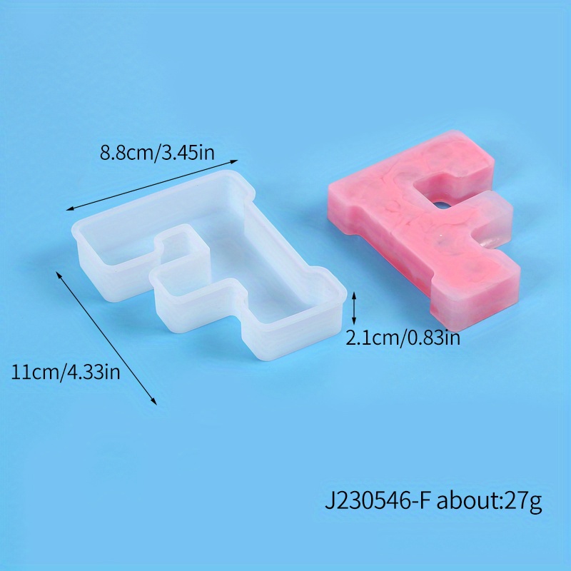 3 Pack Mini Letter Mold Alphabet Mold Letter Resin Mold Alphabet Resin  Casting Mold Soap Making Molds Silicone Mold for Candle Home Decorate Mold