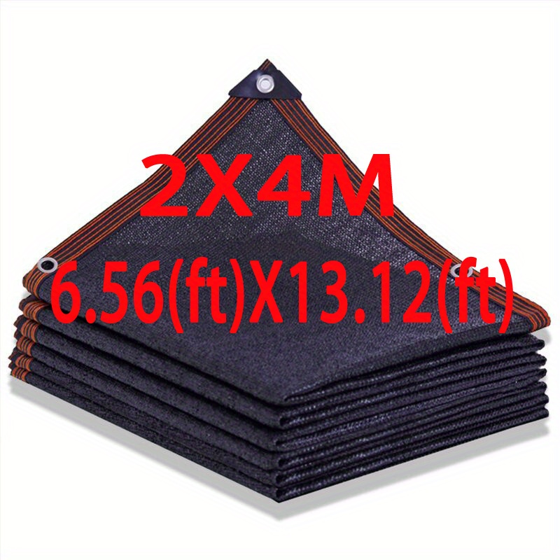 smartelf Schattentuch, 70 % Sonnenschutz, Schattennetz, 3 m x 4 m, schwarz,  versiegelte Kanten mit Ösen im Lieferumfang enthalten, 14 Stück 15.2 cm