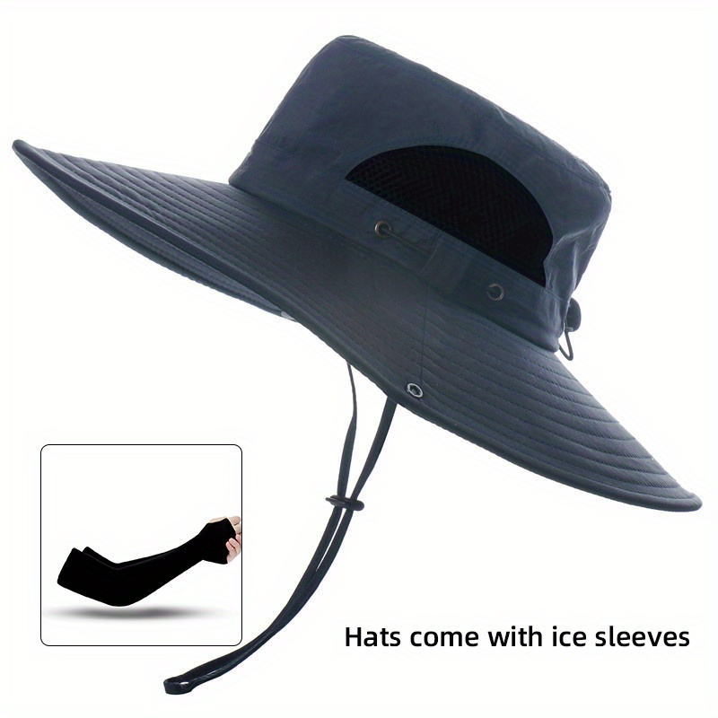 1pc Men's Breathable Sun Protection Hat With Detachable Neck Flap, Perfect  For Fishing And Outdoor Activities