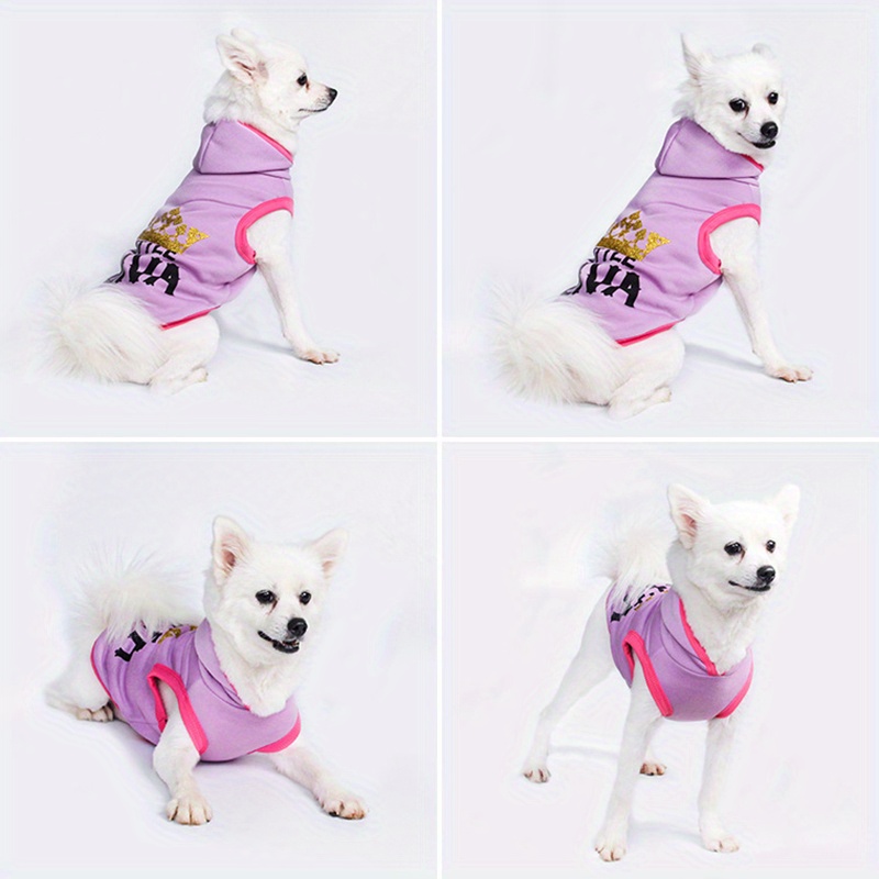 Oumei Small Dog Hoodie Autumn Winter Princess Hooded Hoodie For