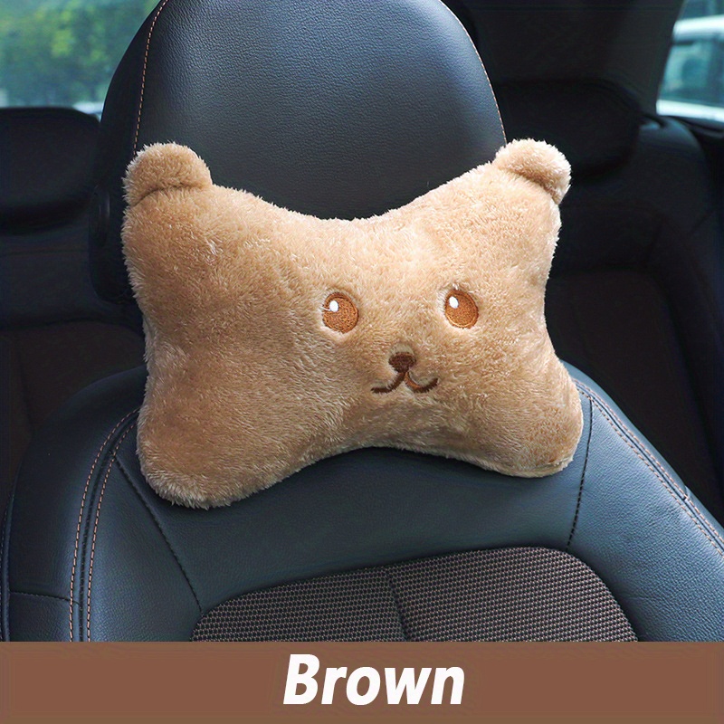Car Neck Pillow Corgi Butt Shaped Car Seat Neck Pillow Auto Headrest Cushion  Back Cushion Car Pillow Plush Toy Brown 