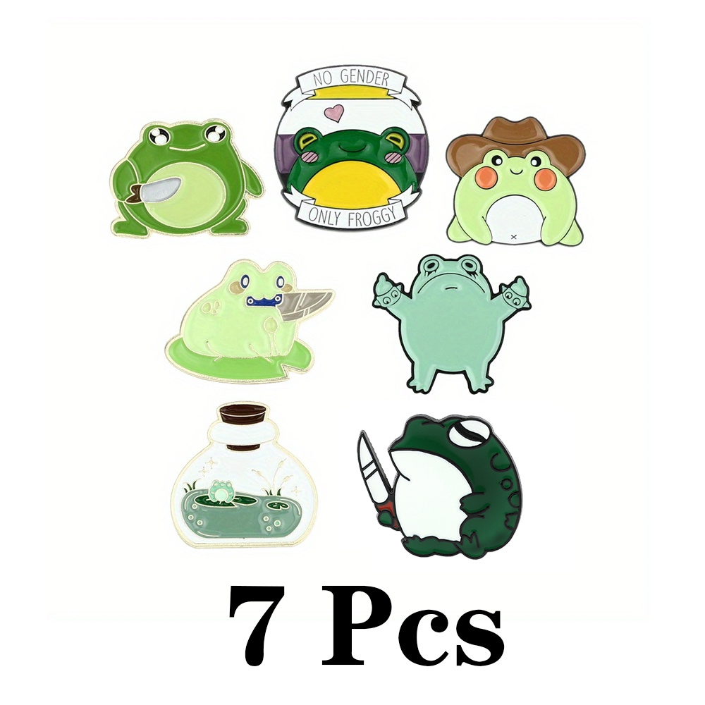 PeachyApricot Frog Pin Cute Kawaii Aesthetic Pins for Backpacks Buttons Bag  Accessories Gifts