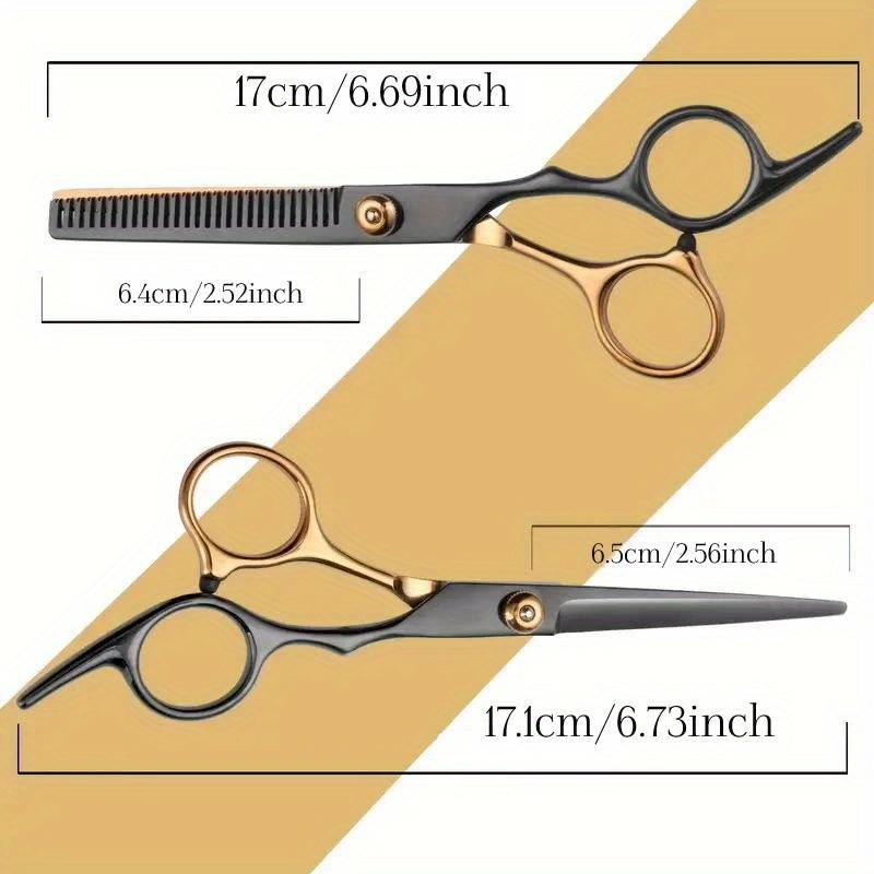 professional hair cutting scissors set stainless steel straight scissors thinning scissors tools barber salon hairdressing shears for family barber salon use friendsgifts details 2