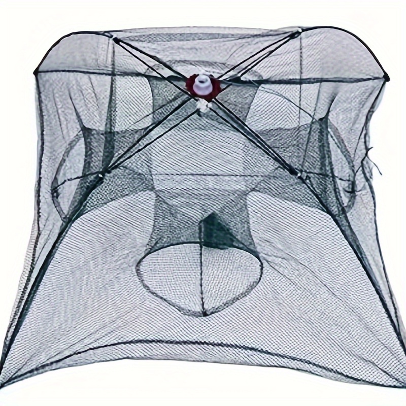 Filfeel Telescopic Shrimp Trap Light Weight Fish Mesh Net, Folded