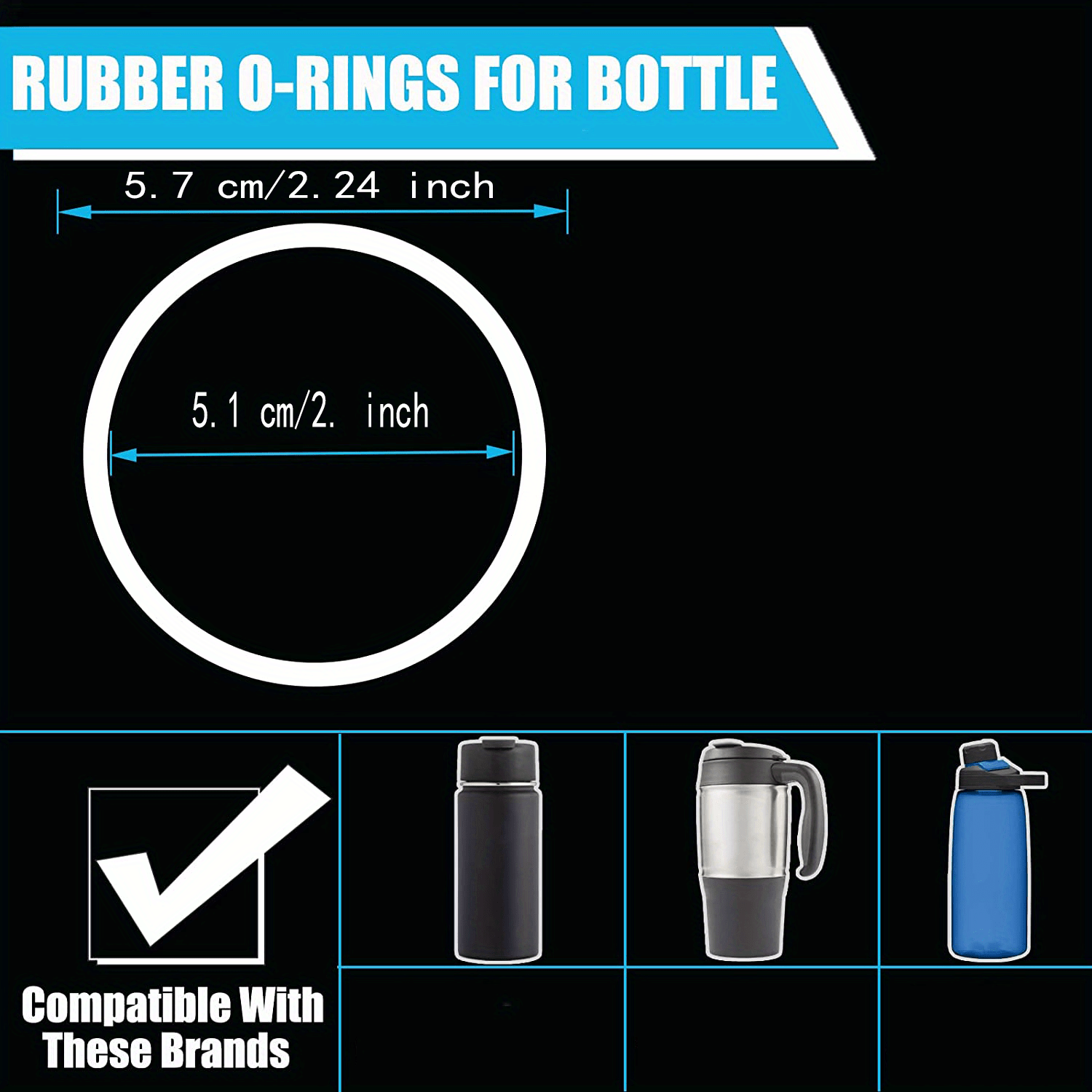3Pcs Silicone Sealing O Rings Outdoor Vacuum Thermos Bottles Replacement  Gasket For HYDR0 FLASK Water Bottle