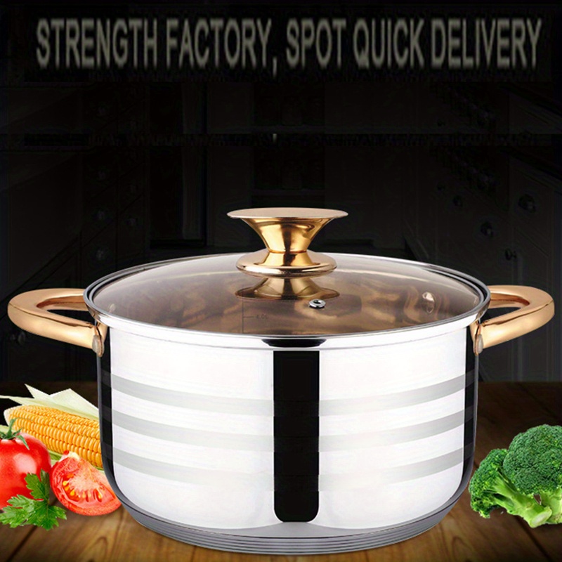 1pc soup pot high end boutique stainless steel small soup pot double eared stew   pot dessert pot for making pasta western food steak sauce   ramen details 2