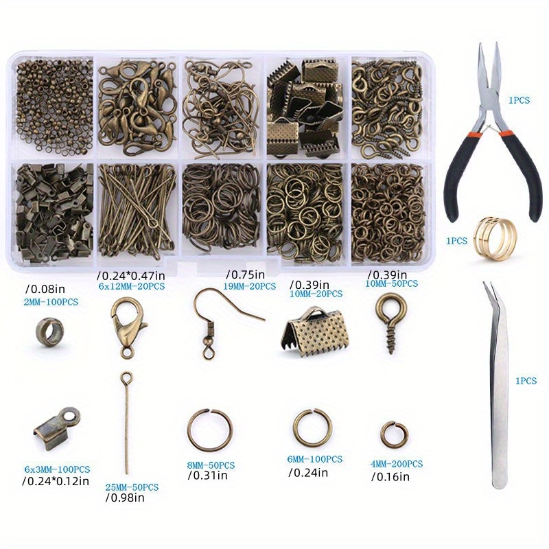 1 caixa diy jóias fazendo ferramentas conjunto de acessórios