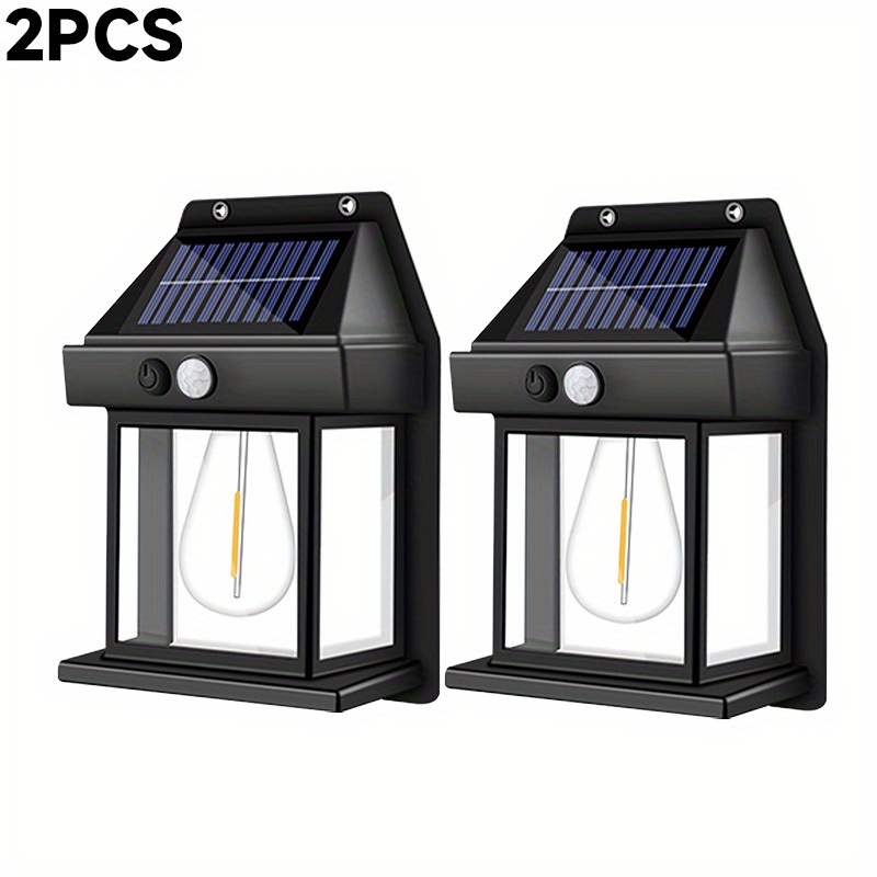 LED Solar Wall Light Motion Sensor Garden Light Dusk To Dawn Outdoor Lighting
