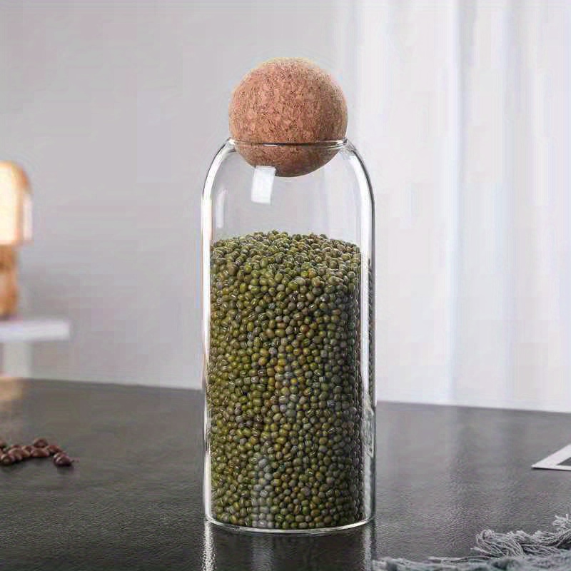 Coffee Bean Sealed Storage Jar with Cork Plug