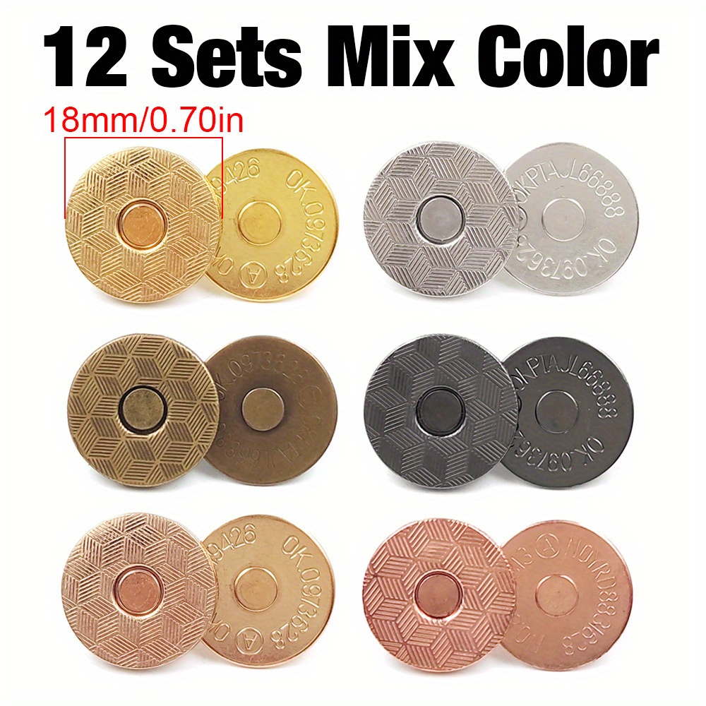 10 sets /lot Thin magnetic Buttons Bag Magnet Automatic adsorption