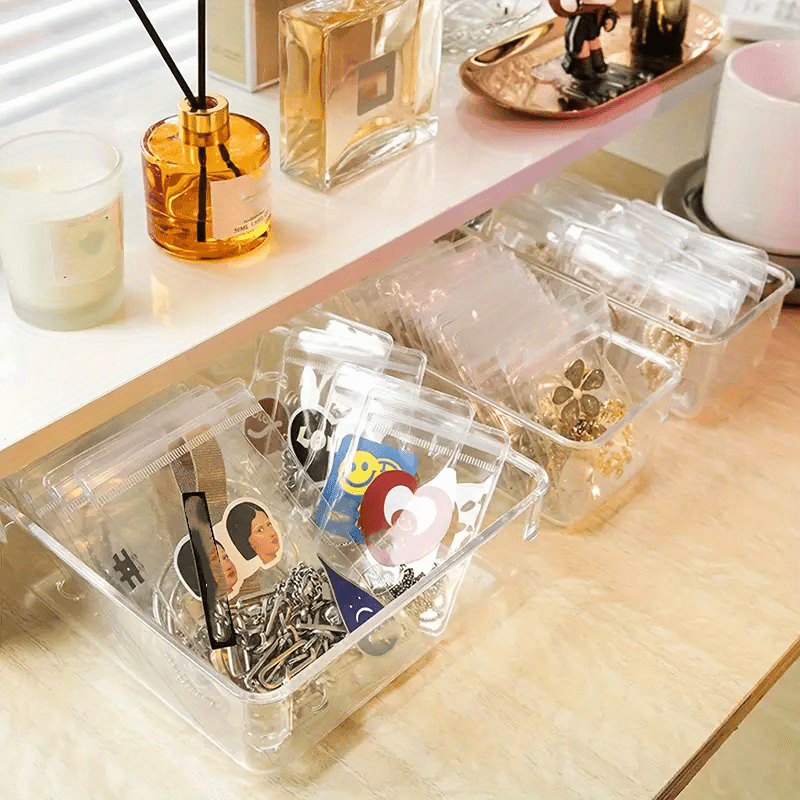 Box Clear Plastic Drawer Organizers Set Versatile Storage - Temu