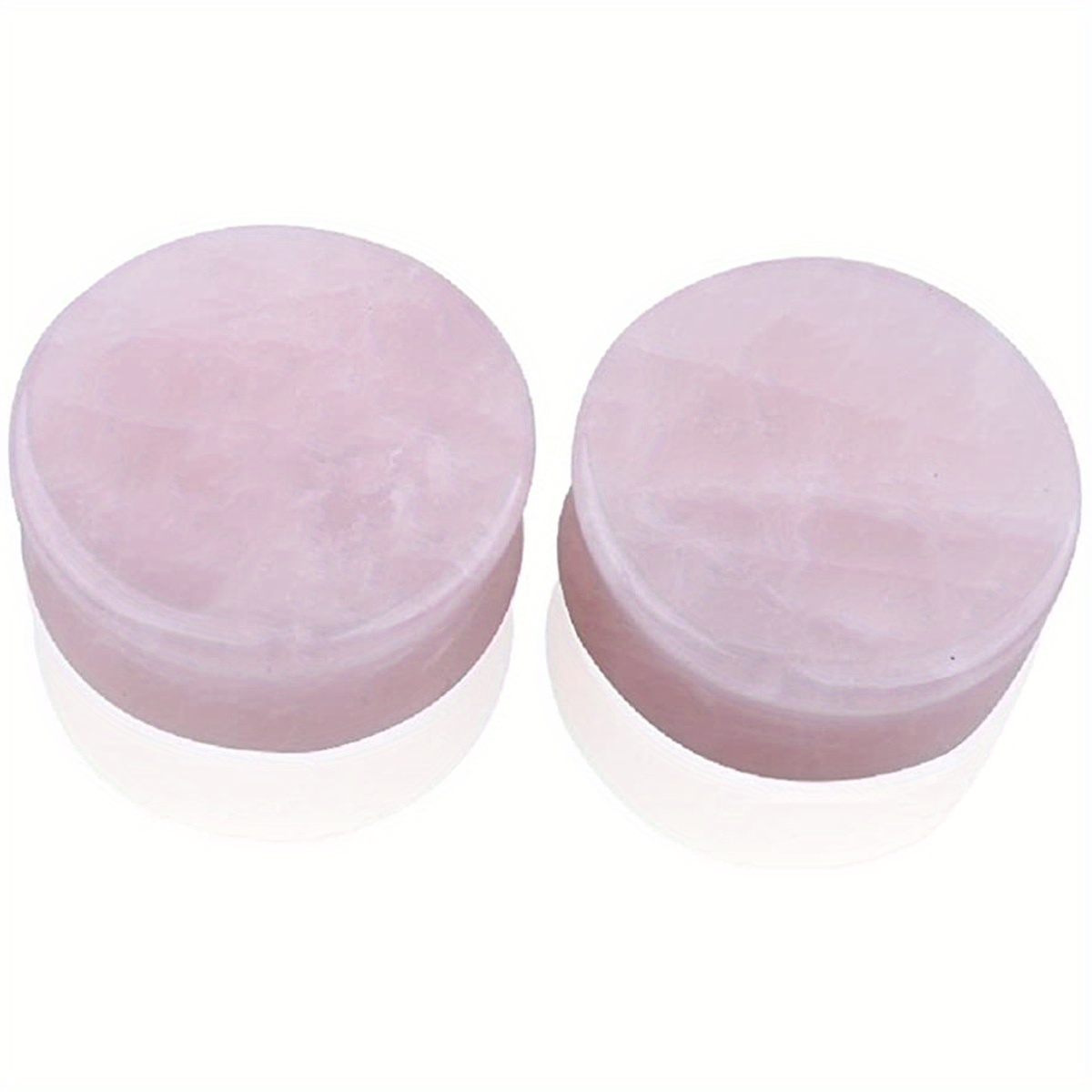 Unisex Flat Rose Quartz Ear Stretcher 5-25mm Ear Piercing Jewelry