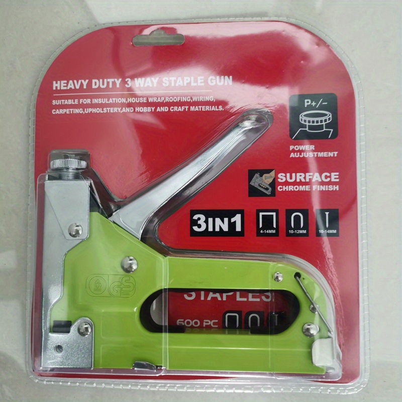 Heavy Duty Upholstery Staple Gun with 600 Staples for Wood Crafts
