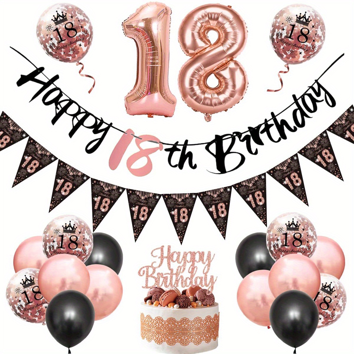 Birthday Decorations For Girl Happy Birthday Banner With - Temu