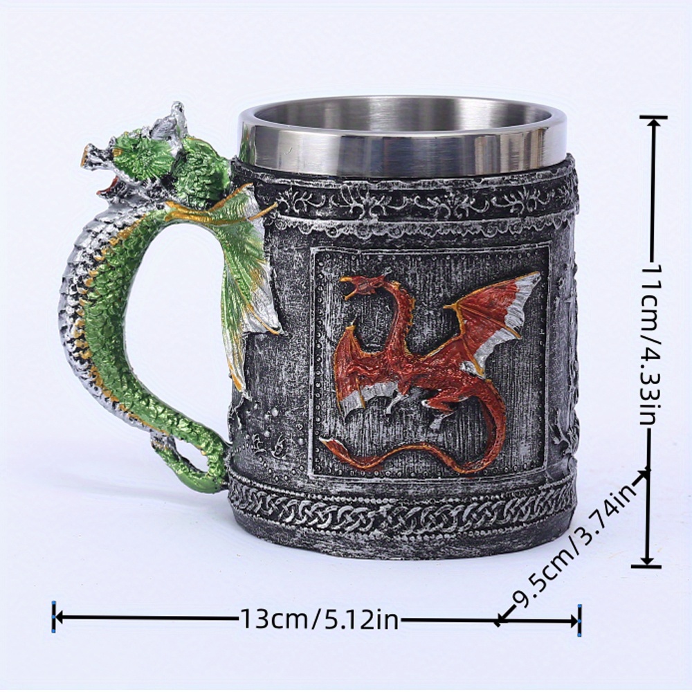 Dragon Coffee Mug Stainless Steel Coffee Cups Creative Cool - Temu