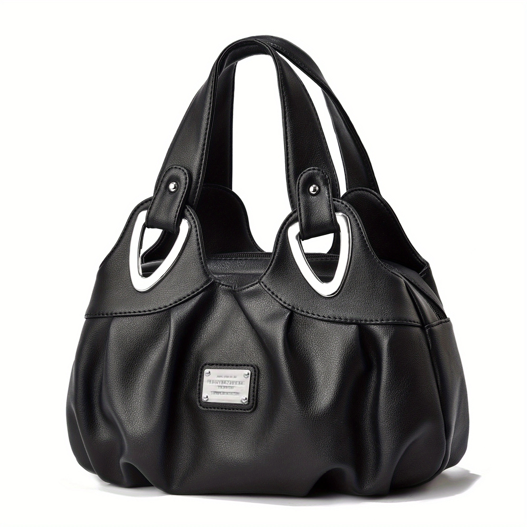 Elegant Flower Embossed Handbag, Fashionable Satchel Bag For Work, Classic  All-Match Bag