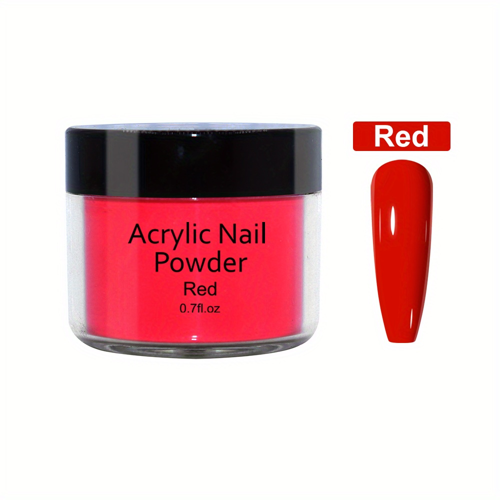 Red, Nail Acrylic Powder 4in1 formula