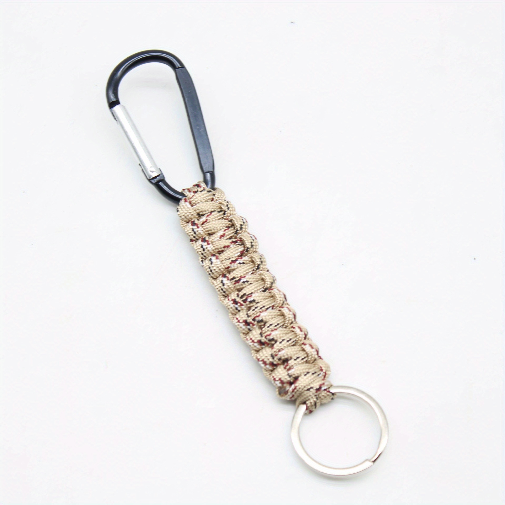 1pc Outdoor Keychain Ring Camping Carabiner Military Paracord Cord Rope