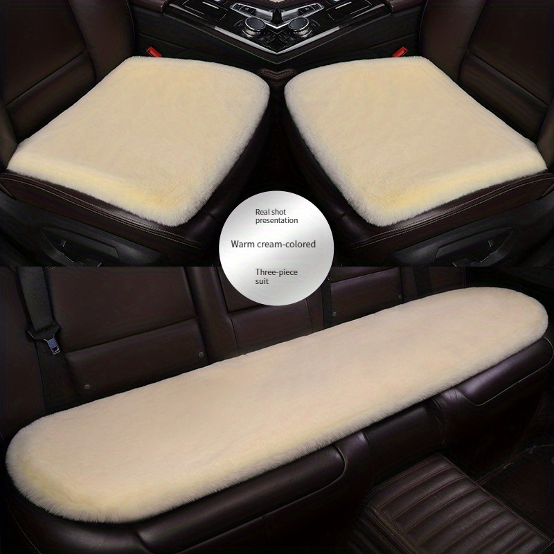 New Winter Short Plush Car Seat Cushion Without Binding Warm - Temu