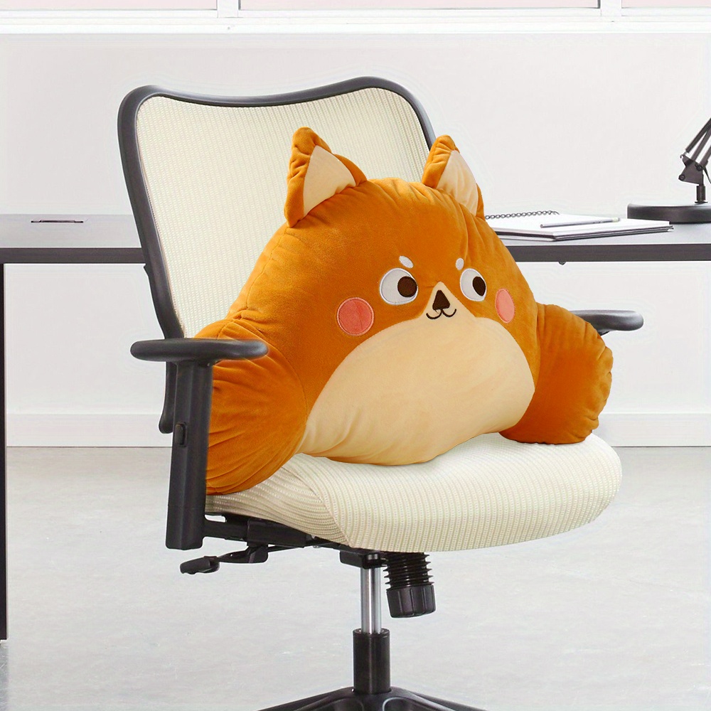 Kawaii One-piece Plush Cushion for Chair Office Seat Back Cushion