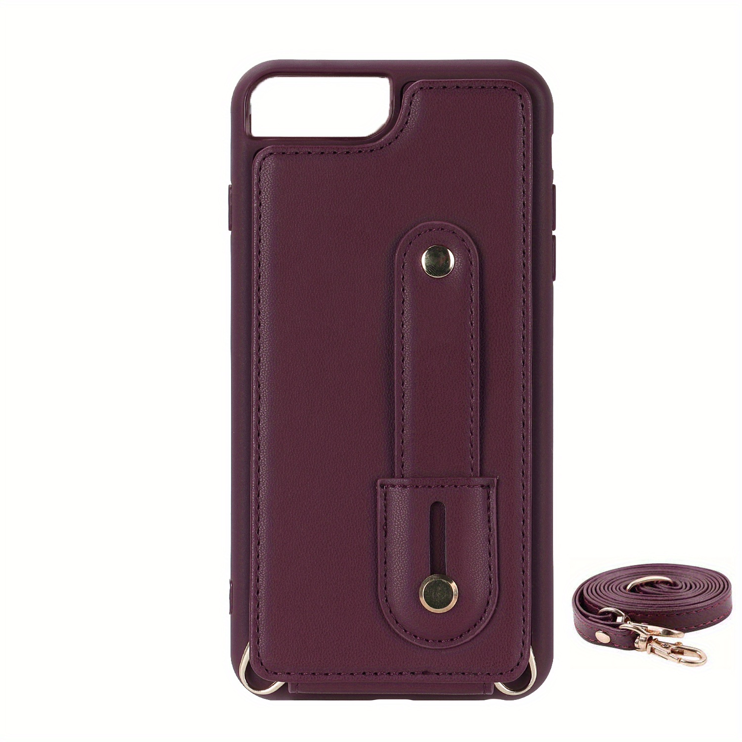 Luxury Leather Crossbody Lanyard iPhone Wallet Case
