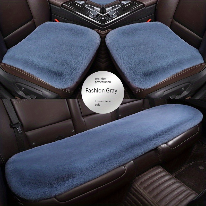 Car Plush Seat Cushion Winter Wool Car Mat Short Imitation - Temu